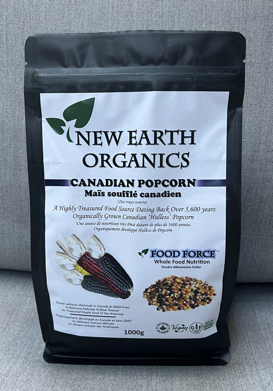 New Earth organics Canadian Popcorn